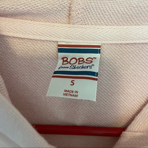 BNWT Skechers BOBS Bonjour Pooch Pocket Fleece Hoodie Light Pink Size S - Picture 9 of 10